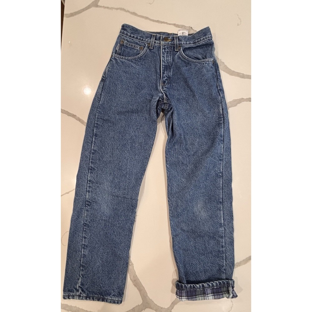 Carhartt B21DST Jeans Men 28x30 Blue Relaxed Fit Flannel Lined Y2K Vtg